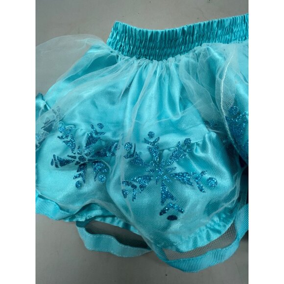 Disney skirt blue snowflake lace sheer layered elastic waist kids size 4 READ - Picture 4 of 6